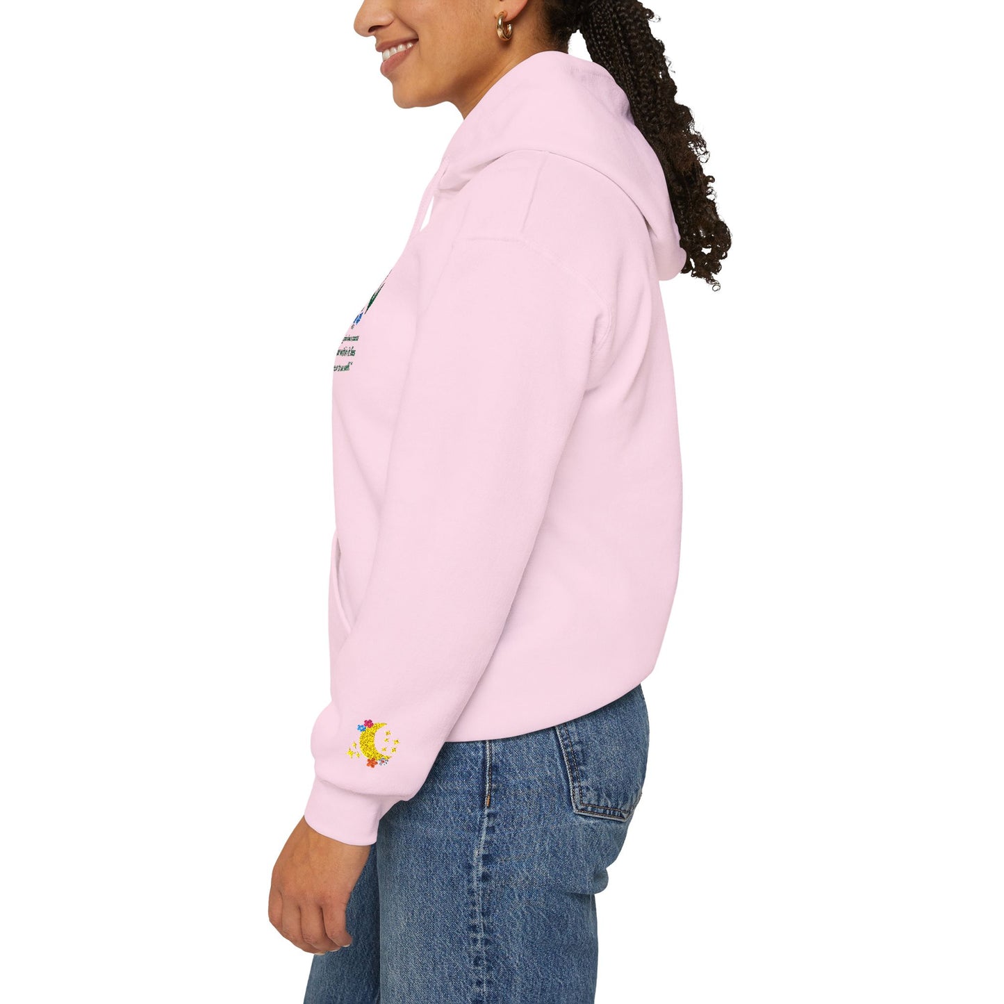 Embroidered Wildflower Hoodie, Embrace the Glorious Mess Quote Sweatshirt, Botanical Embroidery Hoodie, Gift for Her