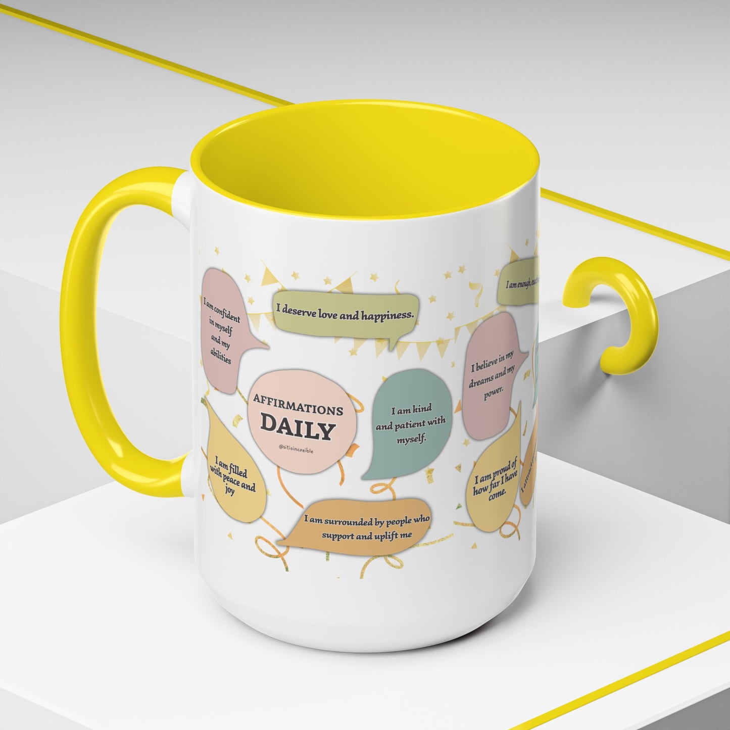 Affirmations Daily Ceramic Mug — Positive Self-Talk