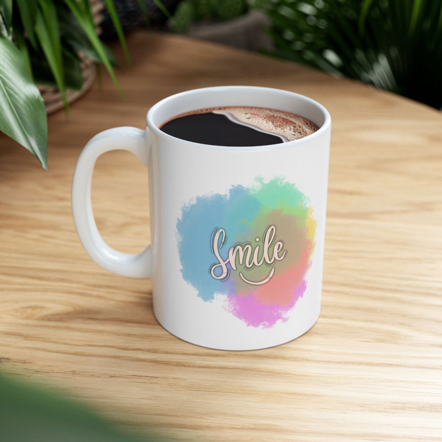 Rainbow Sparkle Ceramic Mug — Watercolor
