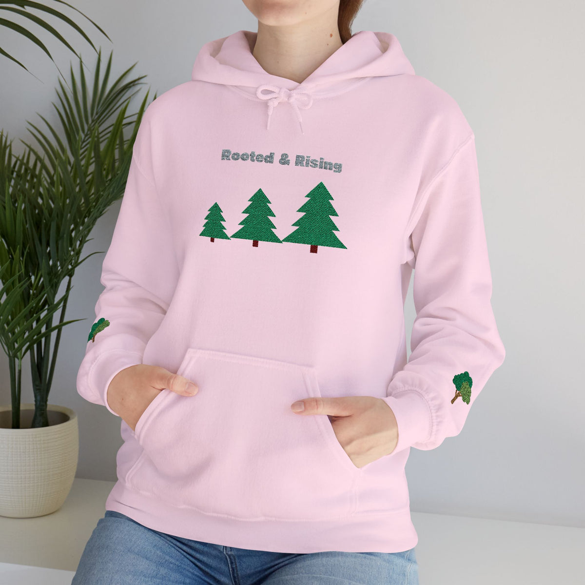 Christmas Trees Hoodie — 'Seasonal & Wishes' Festive Holiday Pullover