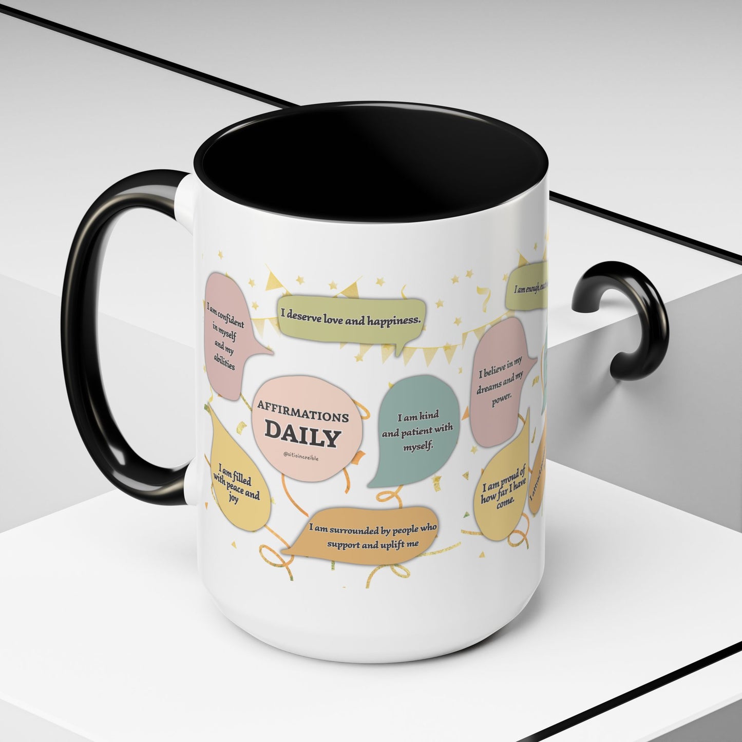 Affirmations Daily Ceramic Mug — Positive Self-Talk