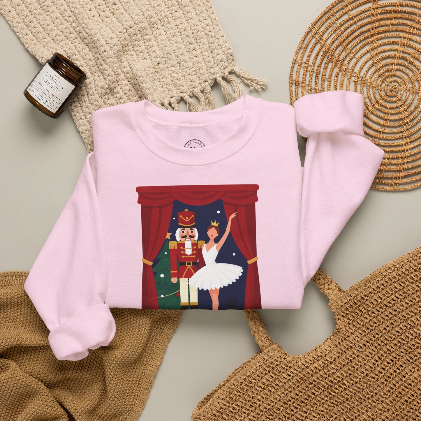 Personalized Nutcracker Season Sweatshirt — Sugar Plum Ballerina Dance Studio Crewneck (Add Studio Name)