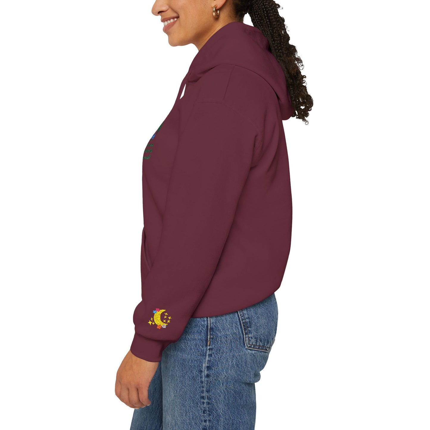 Embroidered Wildflower Hoodie — "Embrace the Glorious Mess"