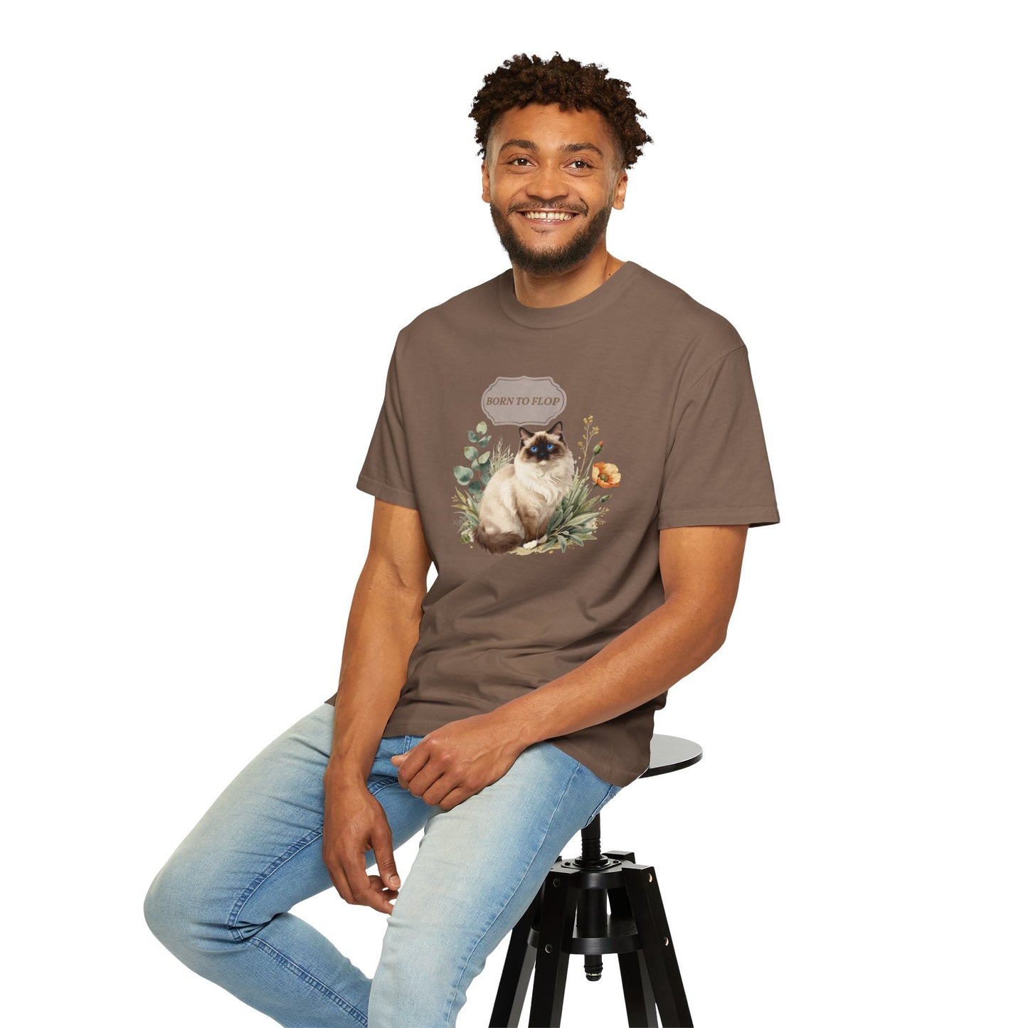 Personalized Ragdoll Cat Shirt — Custom Text Floral Tee