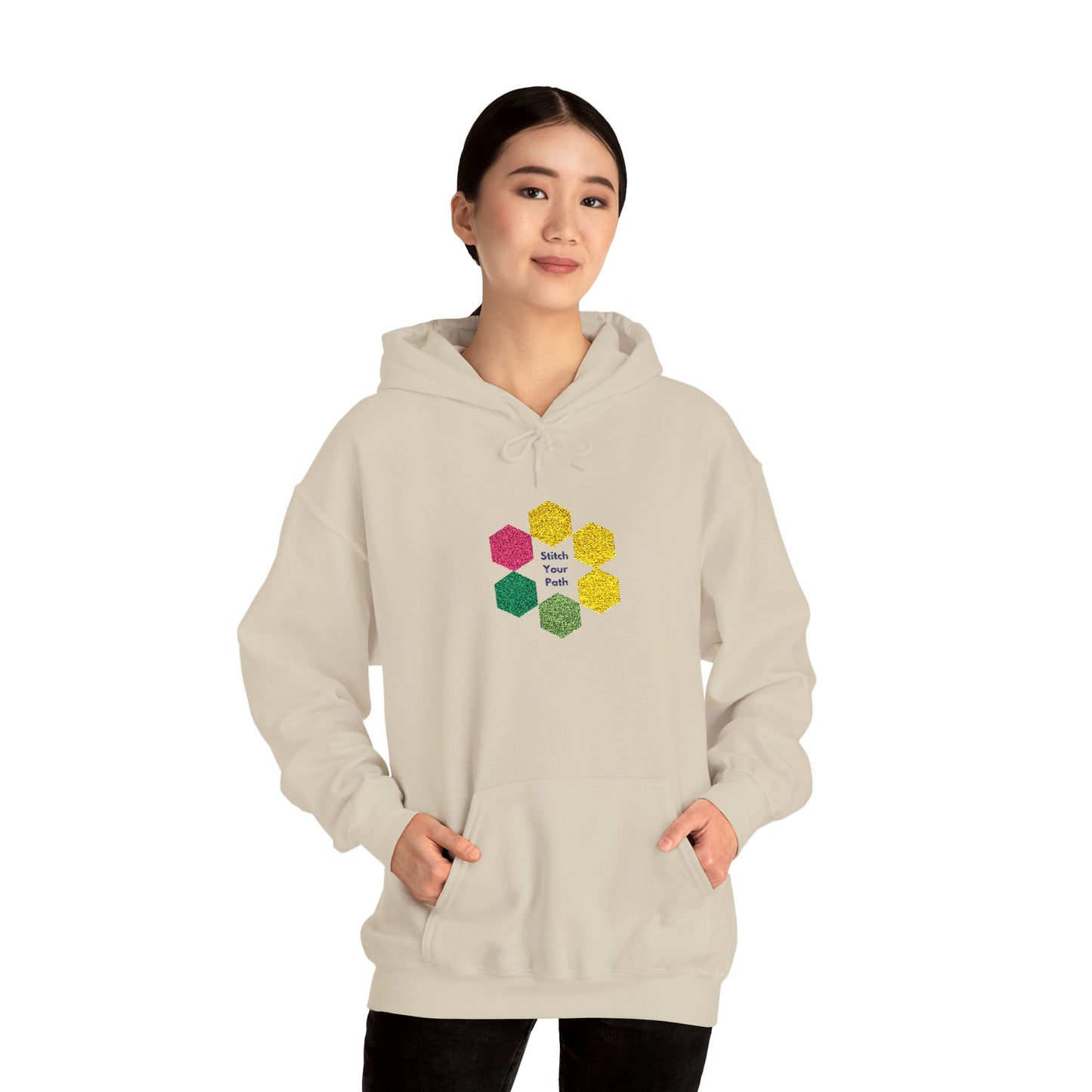 Hexagon Floral Hoodie — "Bloom Where You Are Planted"