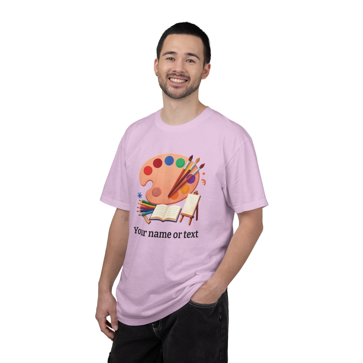 Personalized Artist Palette Tee — Art Teacher & Painter Gift (Add Your Name)