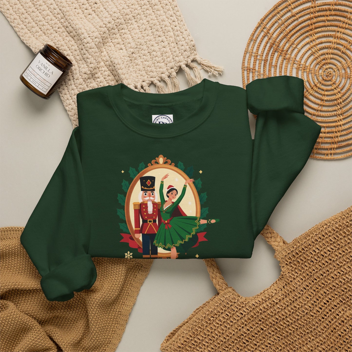 Personalized Nutcracker Season Sweatshirt — Nutcracker & Ballerina Dance Studio Crewneck (Add Studio Name)