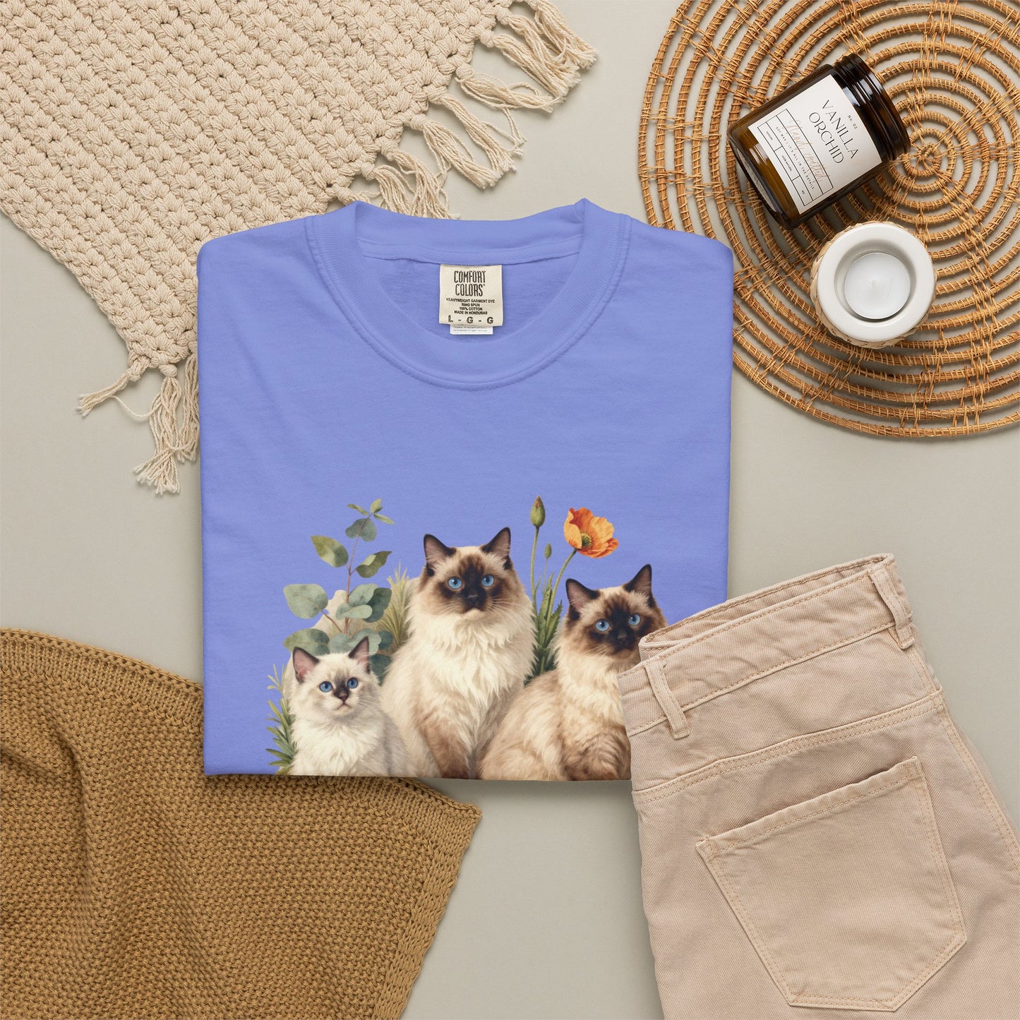 Personalized Ragdoll Cat Shirt — Custom Text Trio Tee