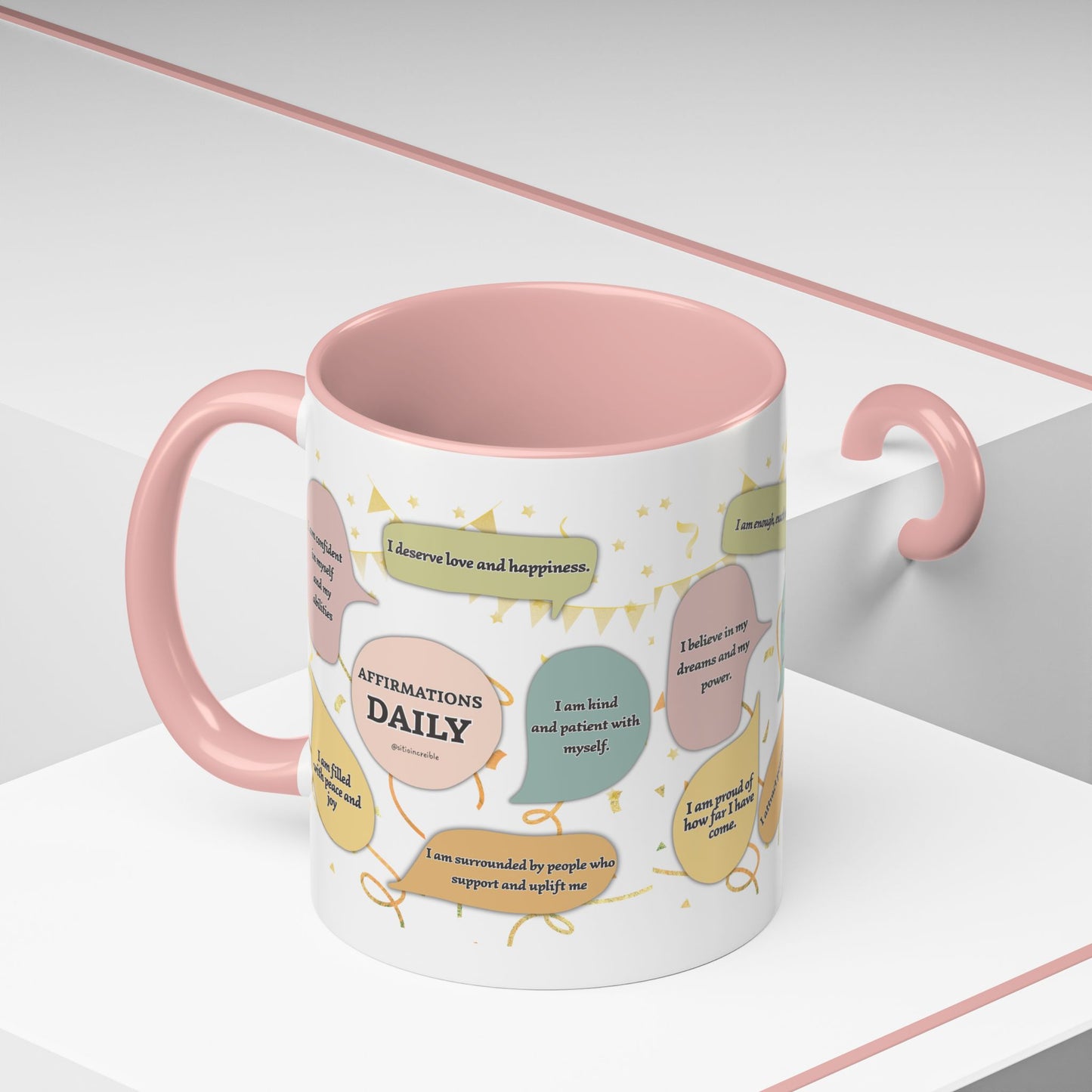 Affirmations Daily Ceramic Mug — Positive Self-Talk