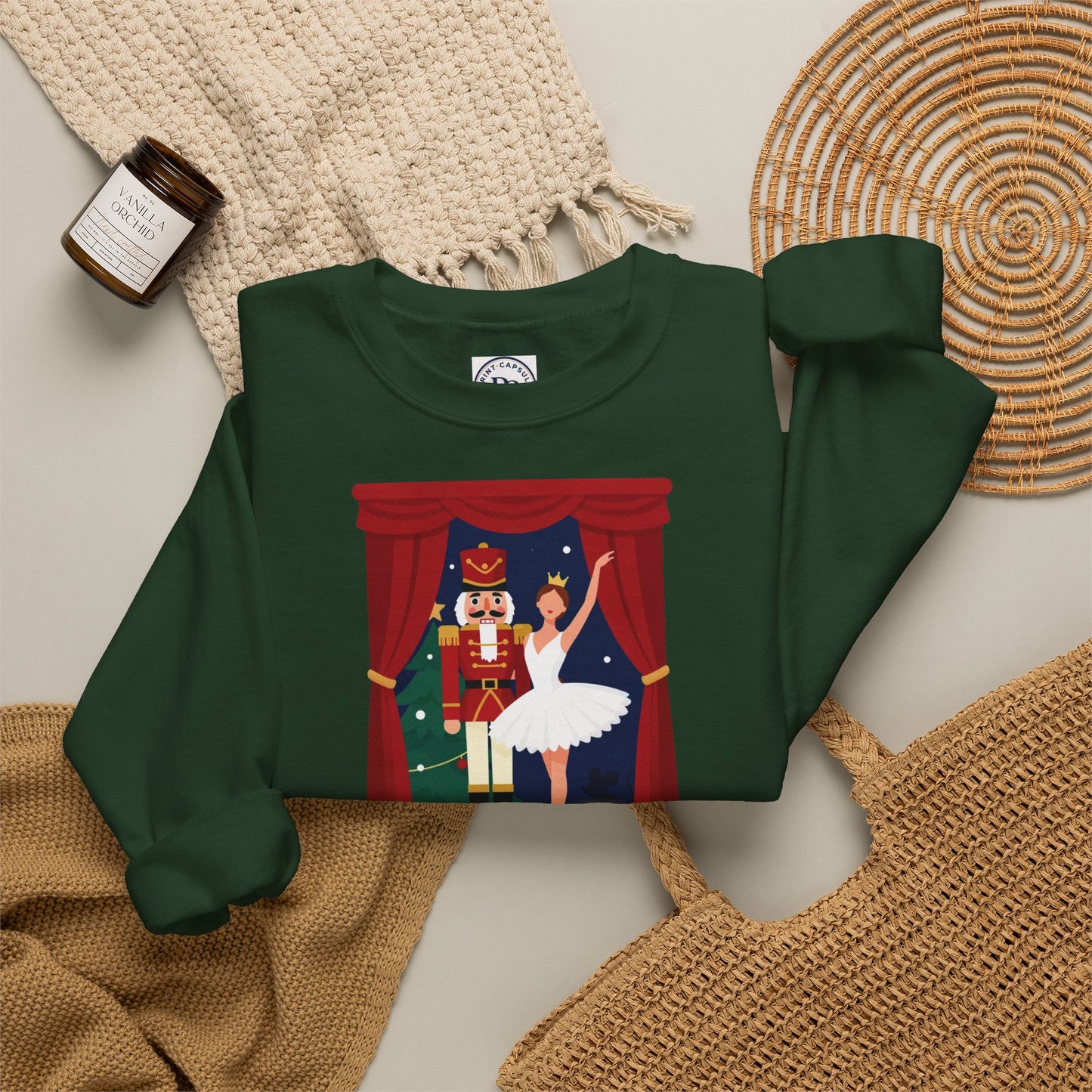 Personalized Nutcracker Season Sweatshirt — Sugar Plum Ballerina Dance Studio Crewneck (Add Studio Name)