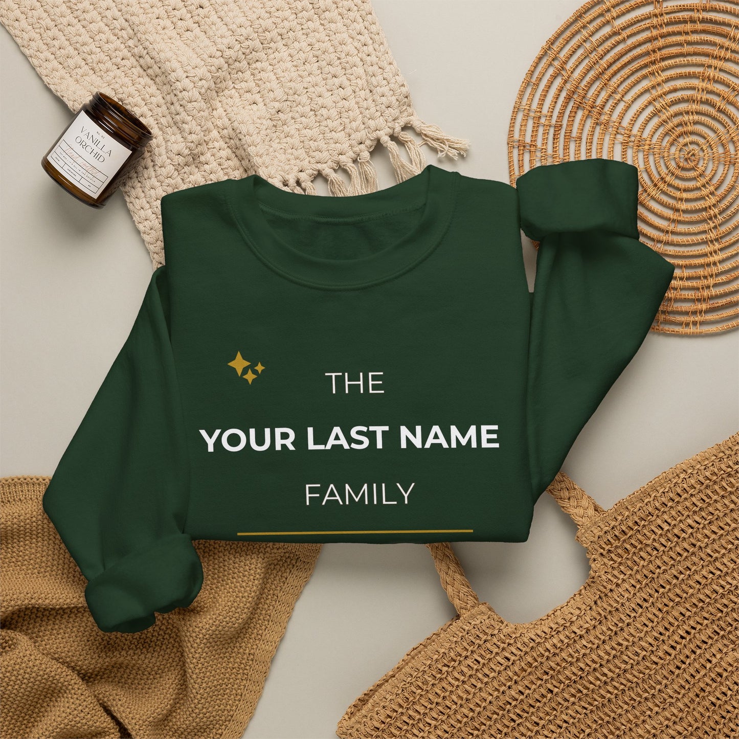 Personalized Family Christmas Sweatshirt — Brother Matching Crewneck (Add Last Name)