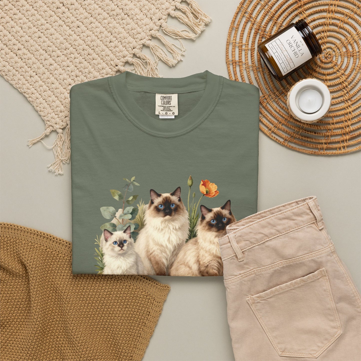 Personalized Ragdoll Cat Shirt — Custom Text Trio Tee