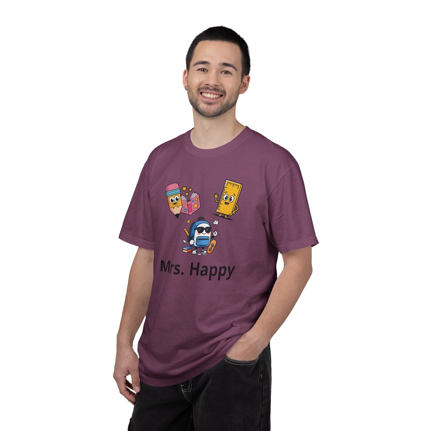 Mrs. Happy Cute Snack Characters T-Shirt