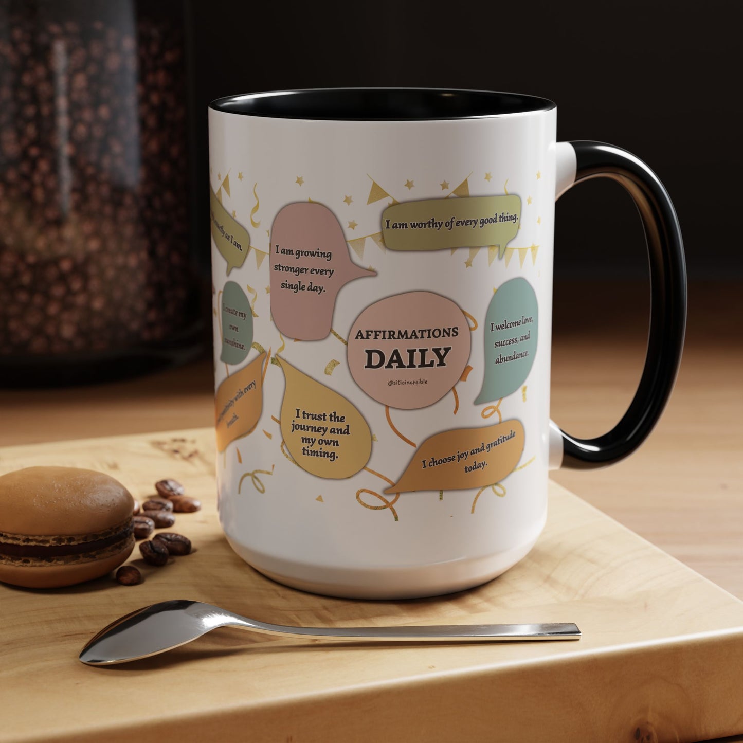 Affirmations Daily Ceramic Mug — Positive Self-Talk