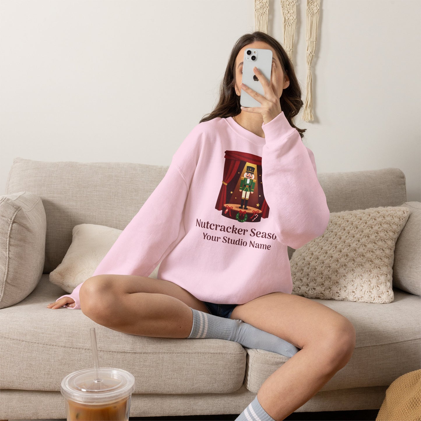 Personalized Nutcracker Season Sweatshirt — Nutcracker on Stage Dance Studio Crewneck (Add Studio Name)
