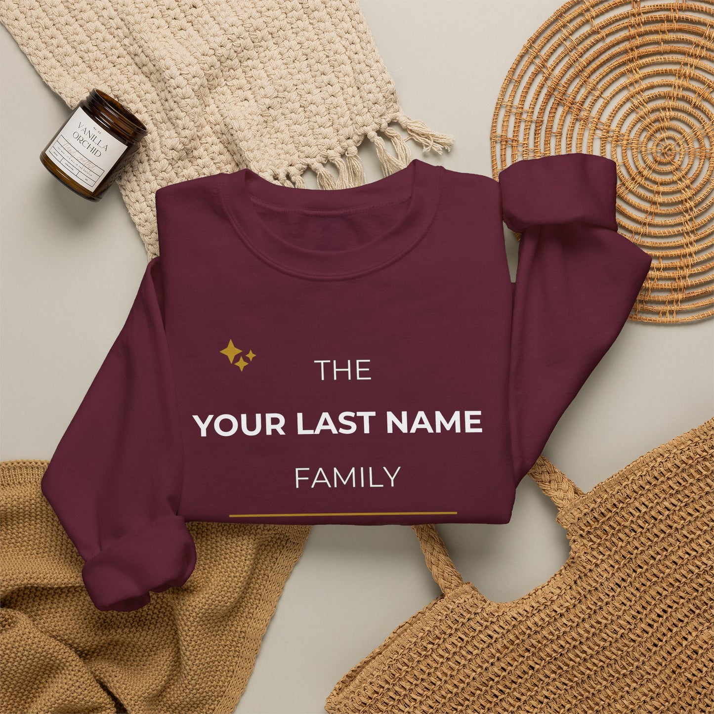 Personalized Family Christmas Sweatshirt — Brother Matching Crewneck (Add Last Name)