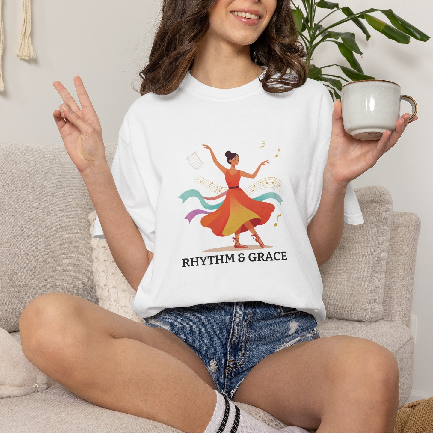 Personalized Dance Tee — Contemporary Dancer Illustration (Add Your Name or Text)