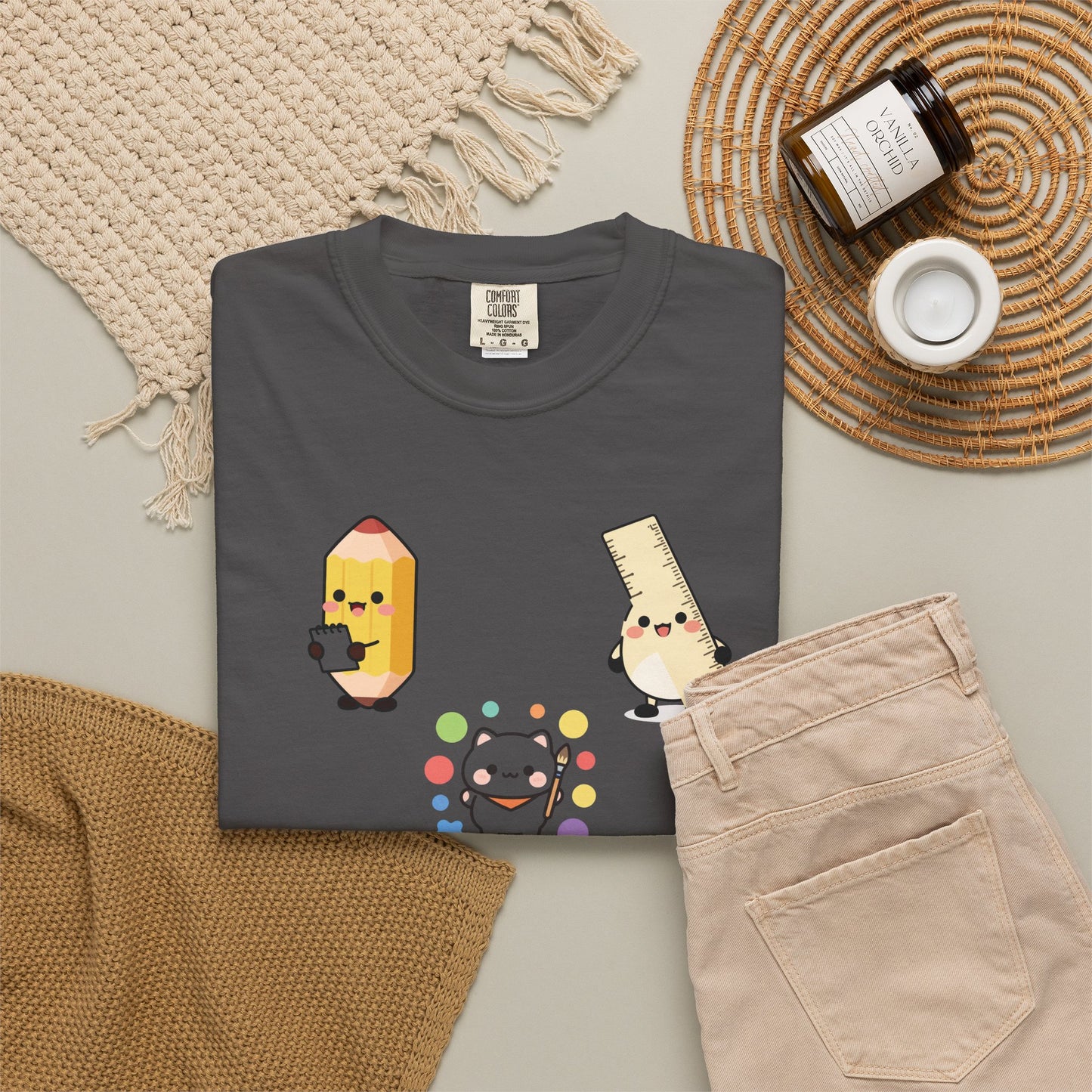 Mrs. Happy Cute Snack Characters T-Shirt