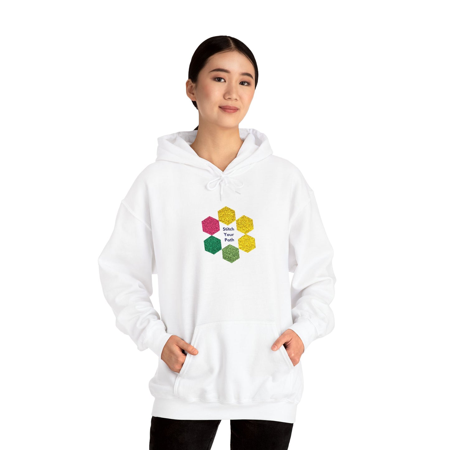 Hexagon Floral Hoodie — "Bloom Where You Are Planted"