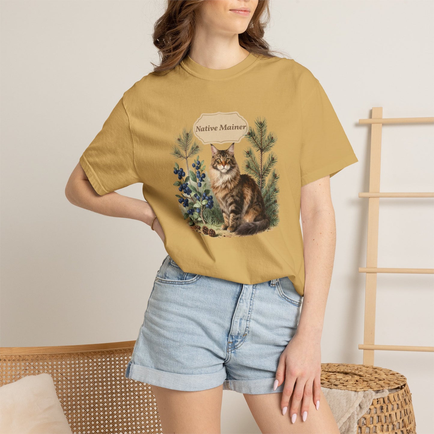Personalized Maine Coon Cat Shirt — Custom Text Nature Tee