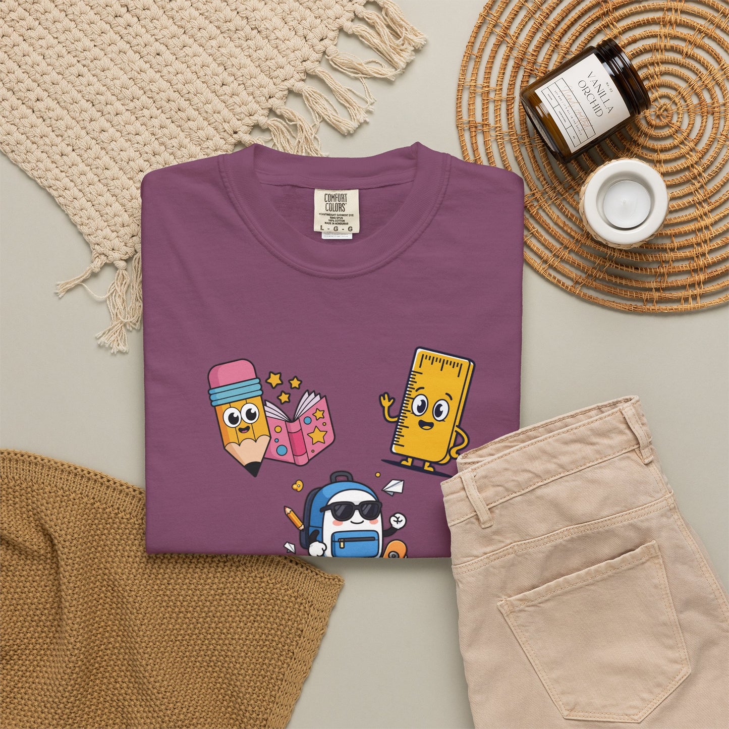 Mrs. Happy Cute Snack Characters T-Shirt