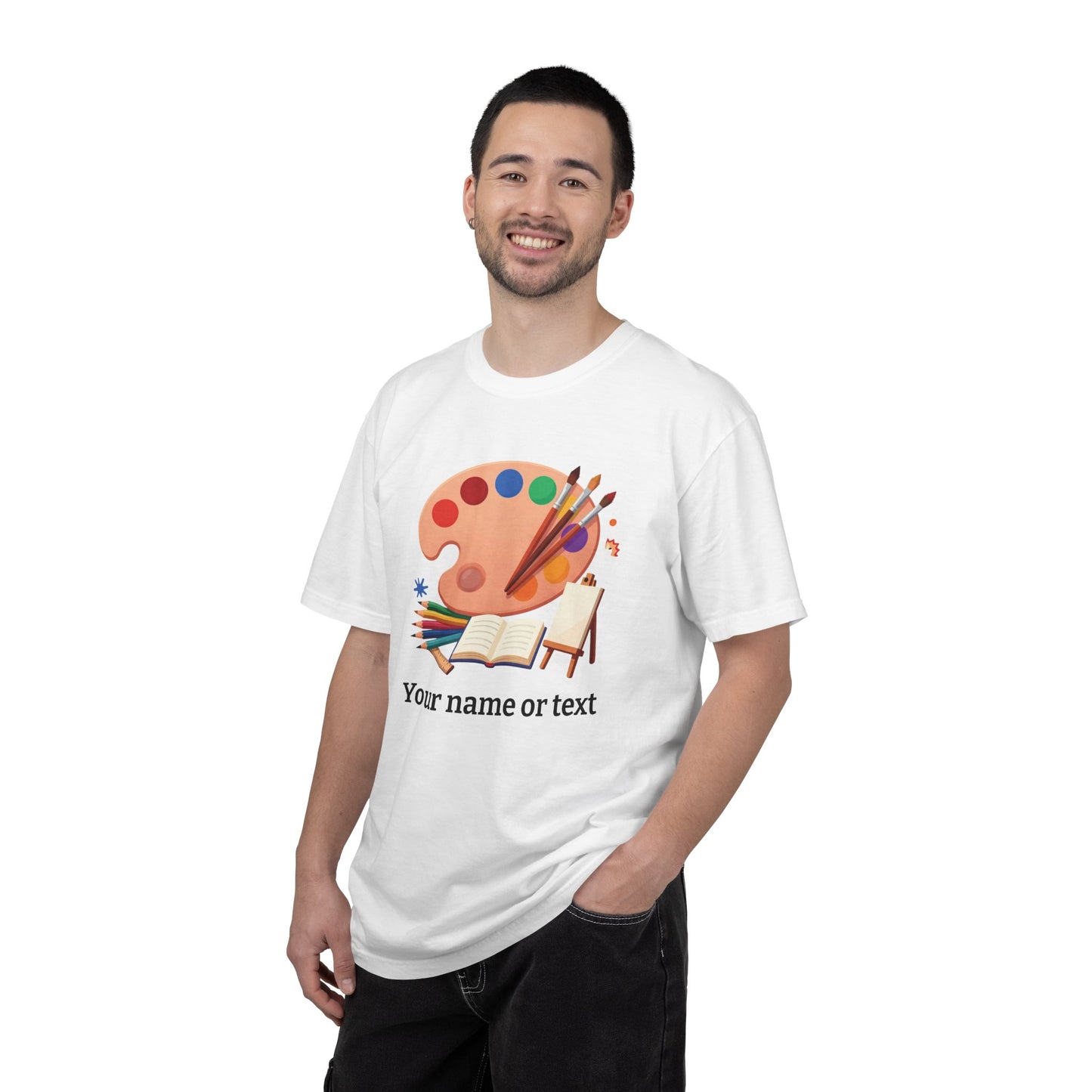 Personalized Artist Palette Tee — Art Teacher & Painter Gift (Add Your Name)