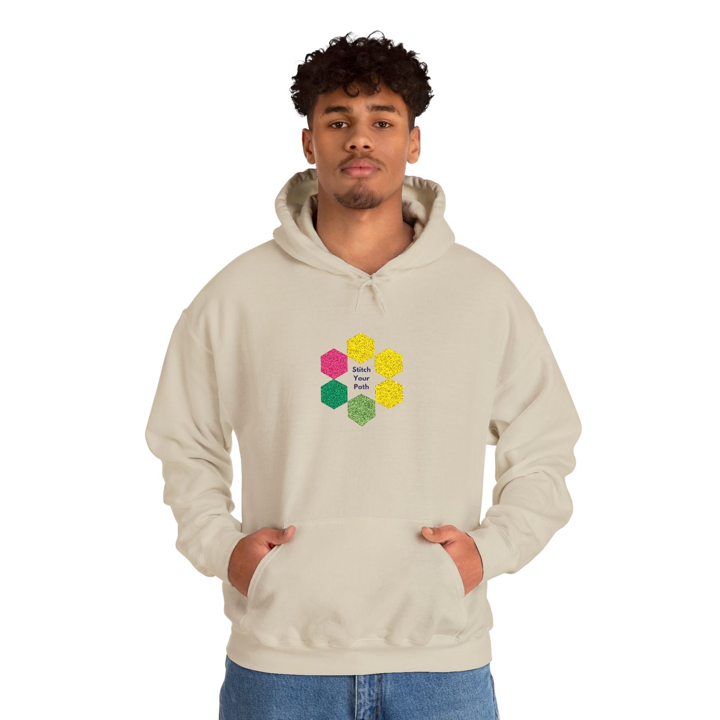Hexagon Floral Hoodie — "Bloom Where You Are Planted"