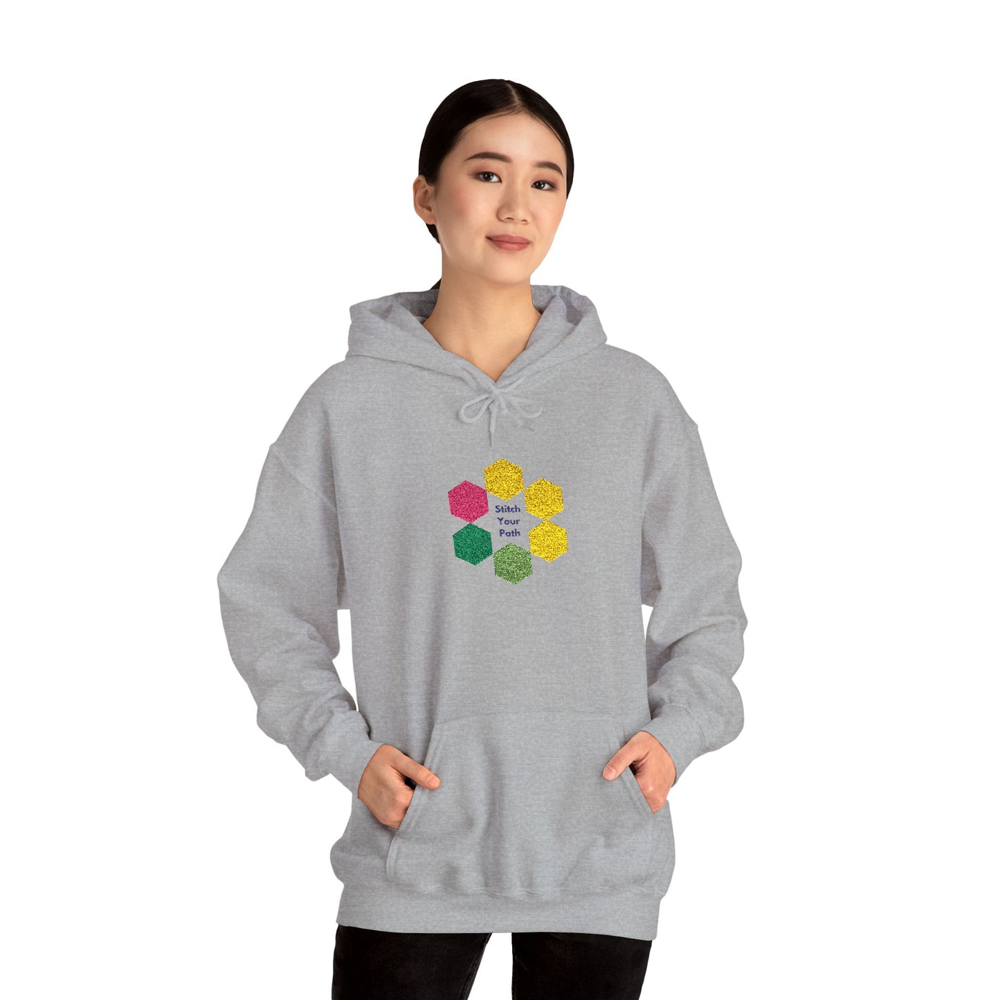 Hexagon Floral Hoodie — "Bloom Where You Are Planted"