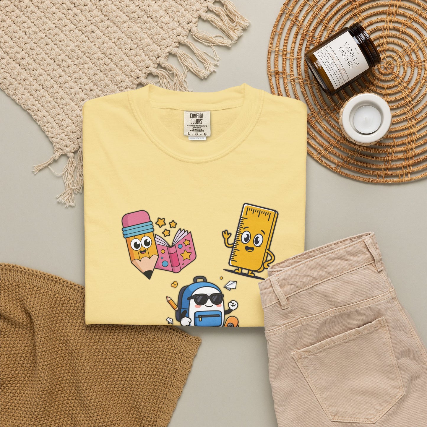 Mrs. Happy Cute Snack Characters T-Shirt
