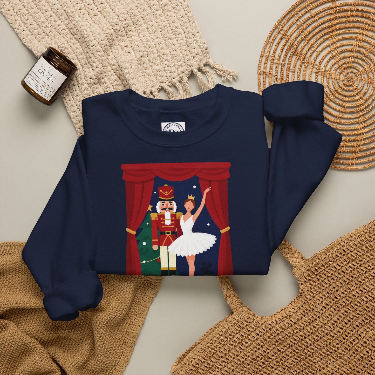 Personalized Nutcracker Season Sweatshirt — Sugar Plum Ballerina Dance Studio Crewneck (Add Studio Name)