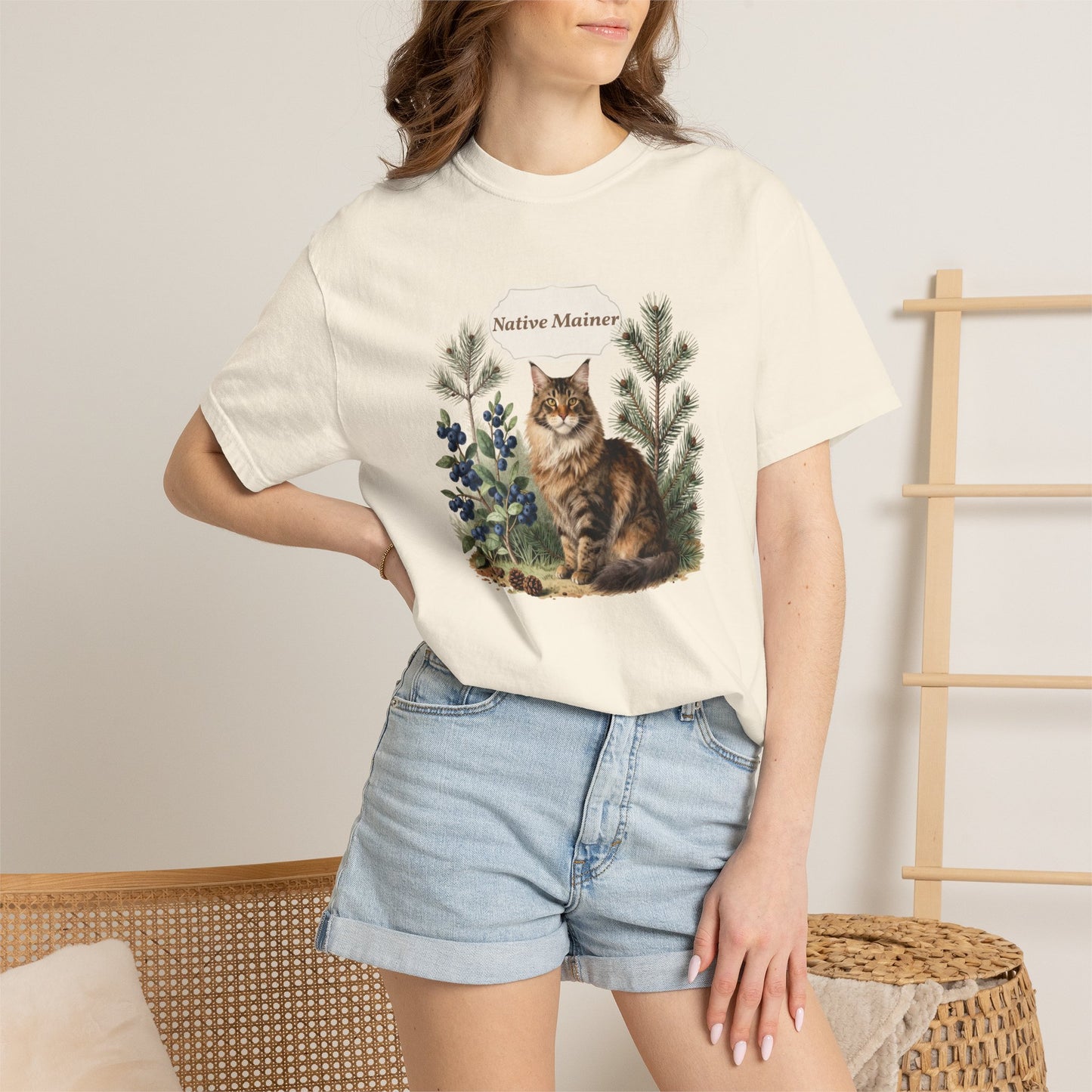 Personalized Maine Coon Cat Shirt — Custom Text Nature Tee