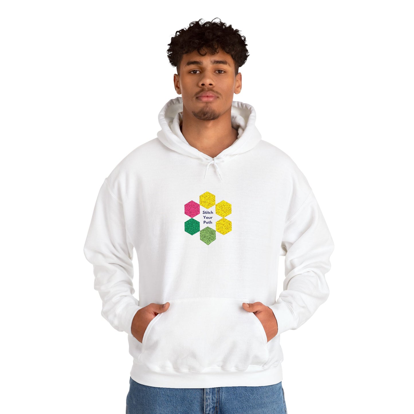 Hexagon Floral Hoodie — "Bloom Where You Are Planted"