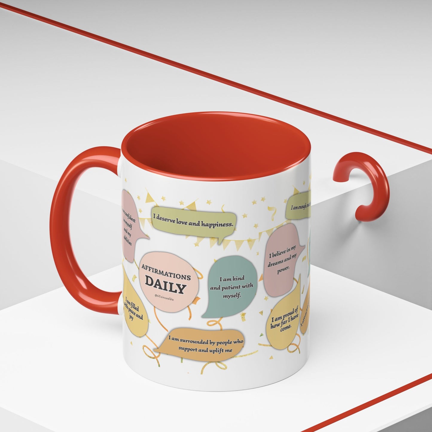 Affirmations Daily Ceramic Mug — Positive Self-Talk