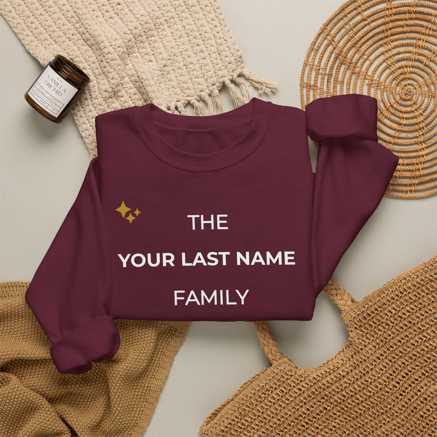 Personalized Family Christmas Sweatshirt — Sister Matching Crewneck (Add Last Name)