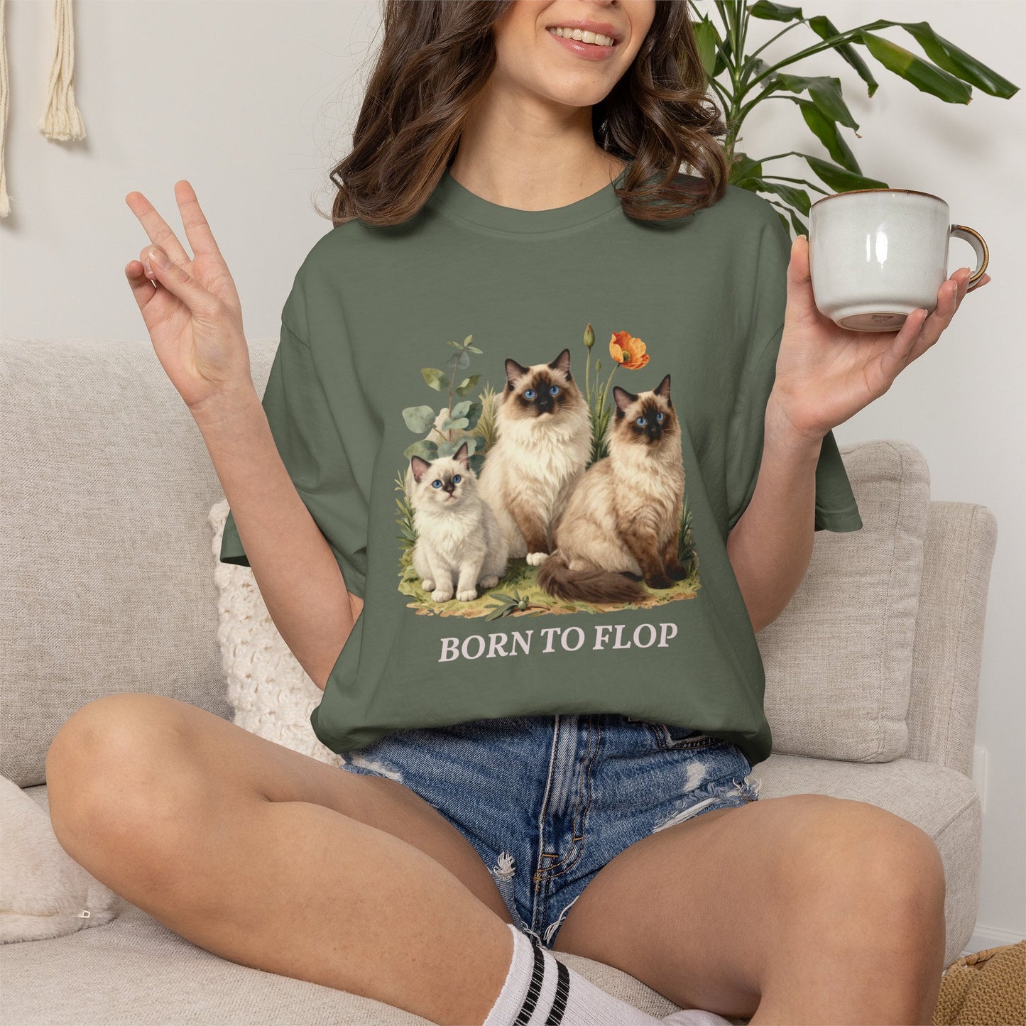 Personalized Ragdoll Cat Shirt — Custom Text Trio Tee