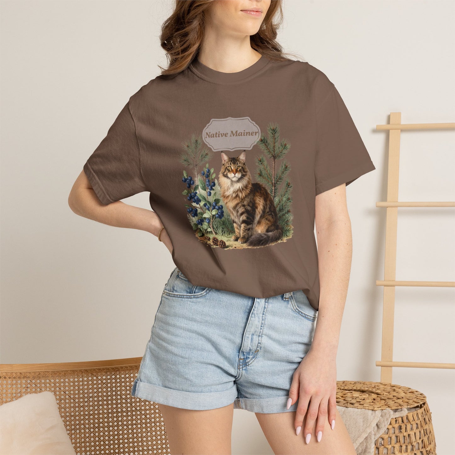 Personalized Maine Coon Cat Shirt — Custom Text Nature Tee