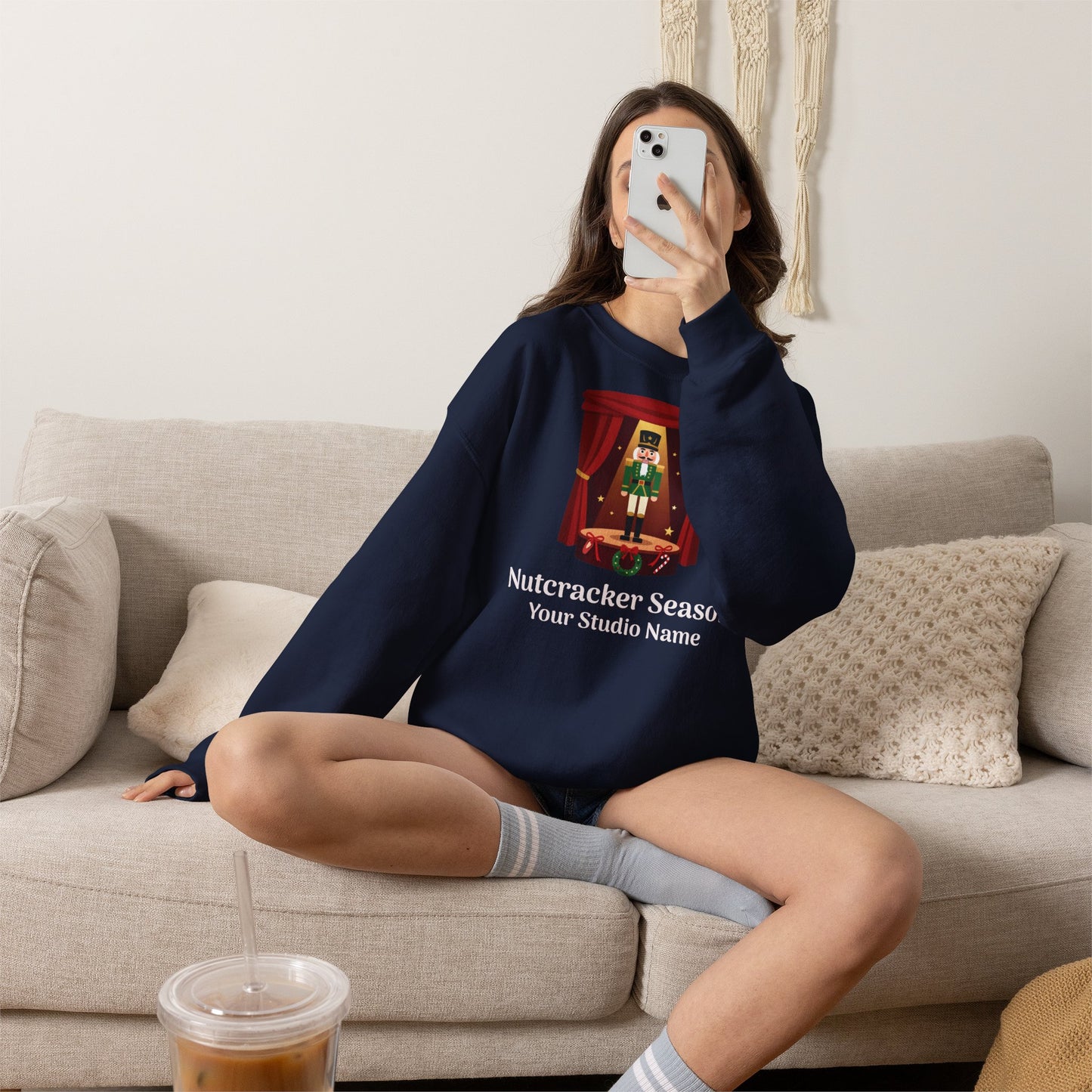 Personalized Nutcracker Season Sweatshirt — Nutcracker on Stage Dance Studio Crewneck (Add Studio Name)