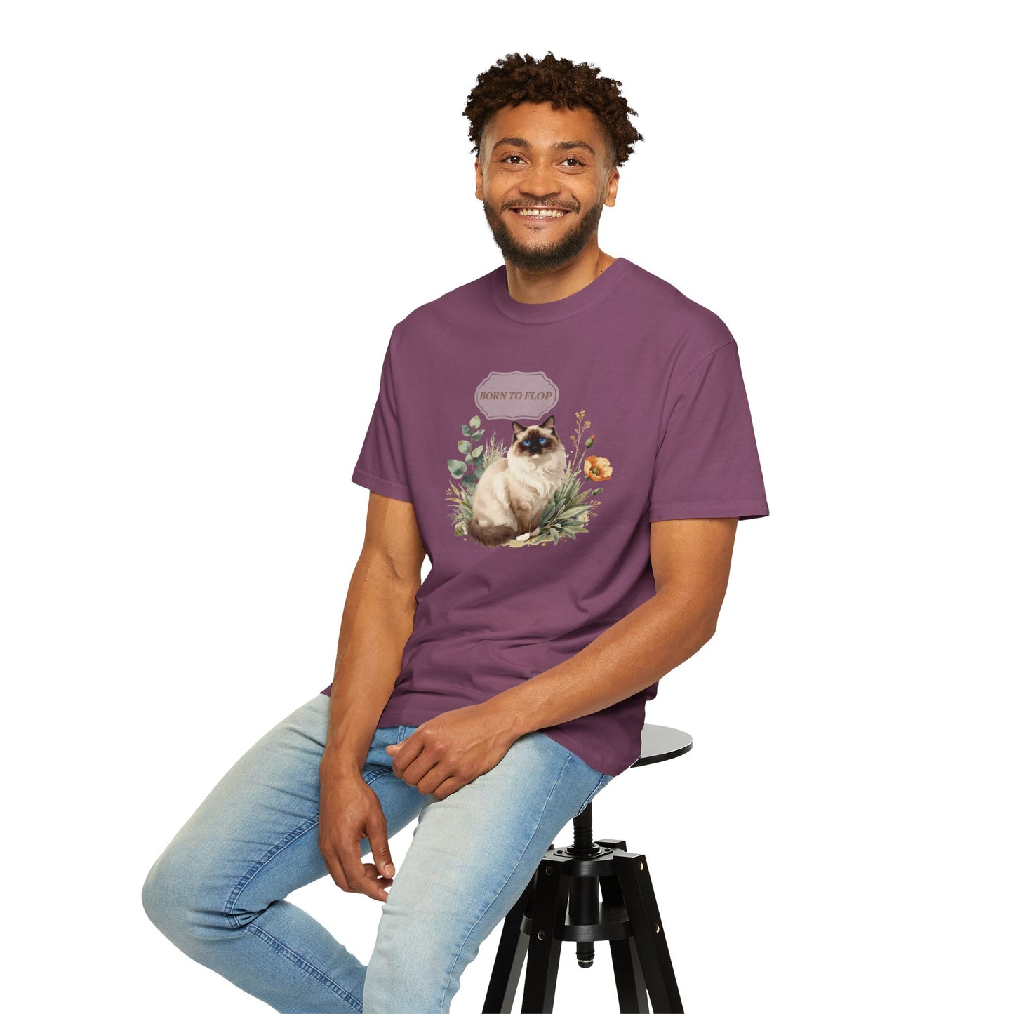 Personalized Ragdoll Cat Shirt — Custom Text Floral Tee