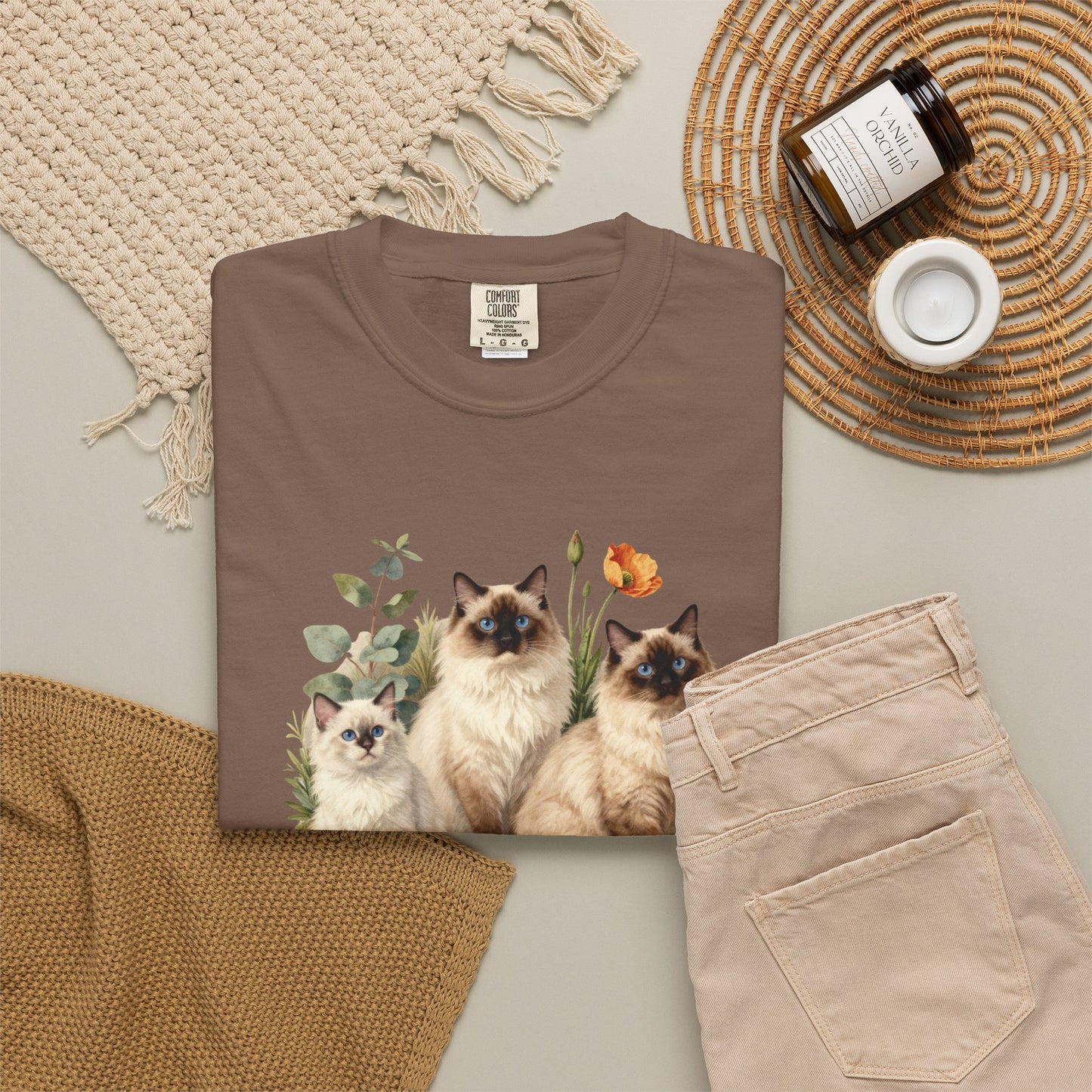 Personalized Ragdoll Cat Shirt — Custom Text Trio Tee