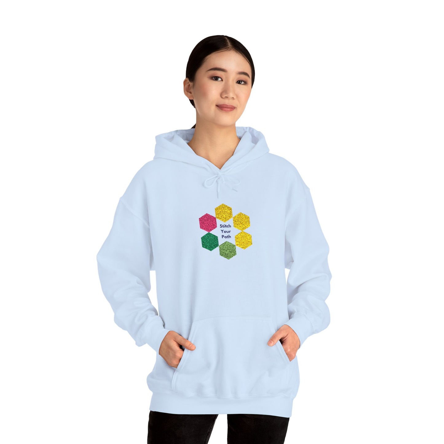 Hexagon Floral Hoodie — "Bloom Where You Are Planted"