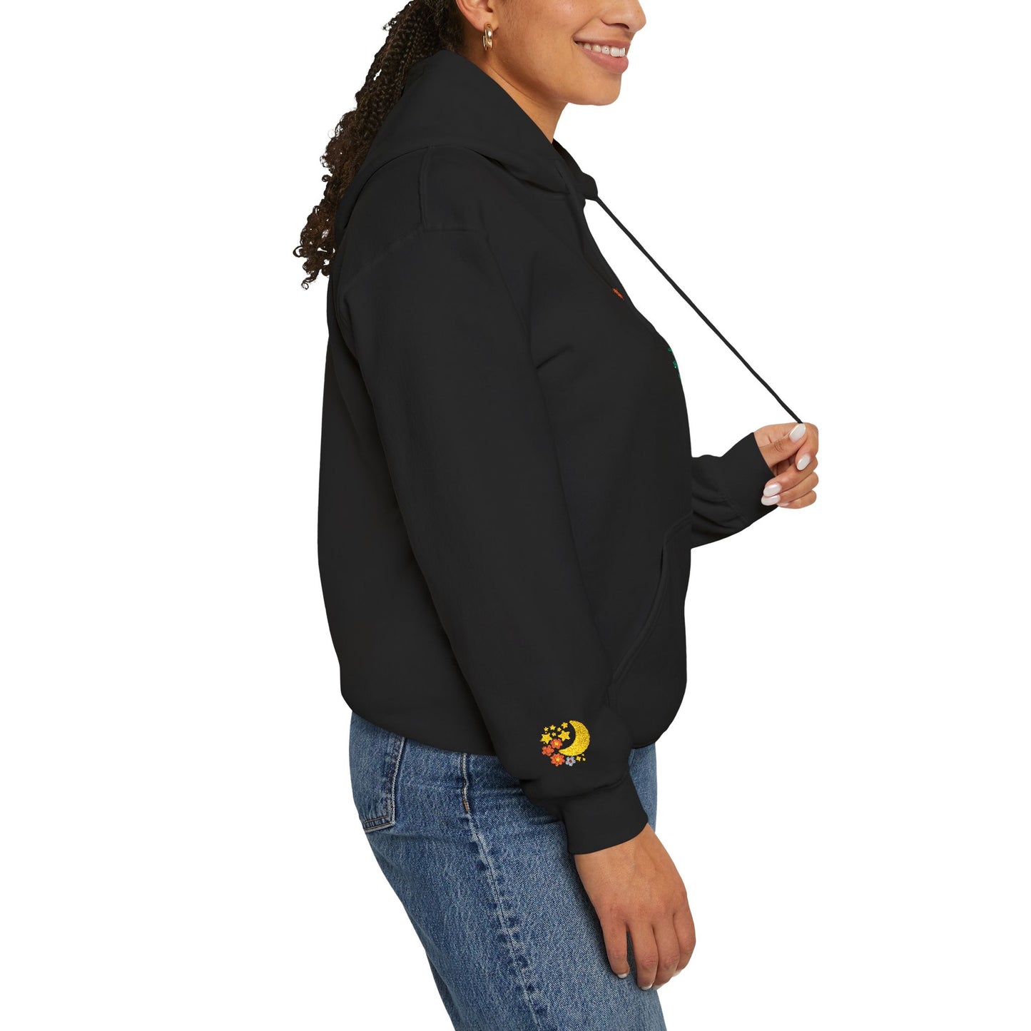 Embroidered Wildflower Hoodie — "Embrace the Glorious Mess"
