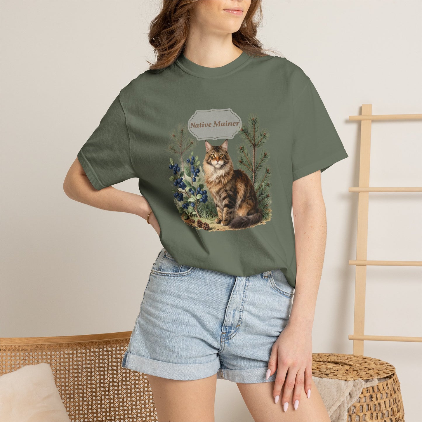 Personalized Maine Coon Cat Shirt — Custom Text Nature Tee