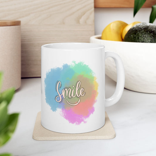 Rainbow Sparkle Ceramic Mug — Watercolor