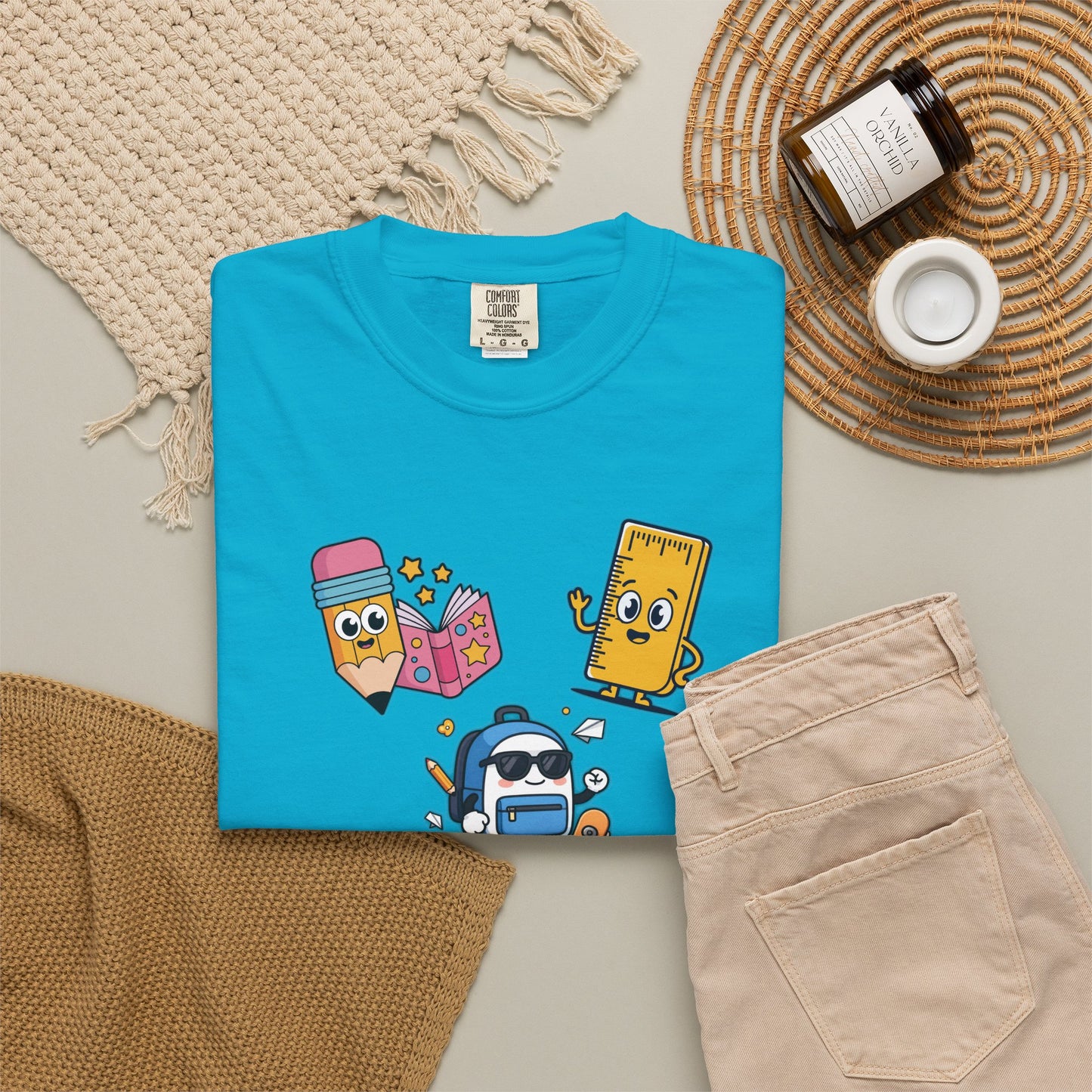 Mrs. Happy Cute Snack Characters T-Shirt