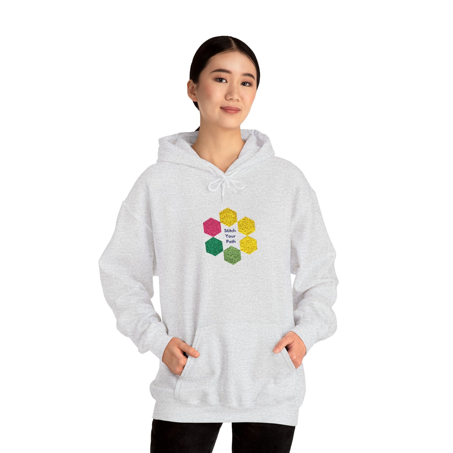 Hexagon Floral Hoodie — "Bloom Where You Are Planted"