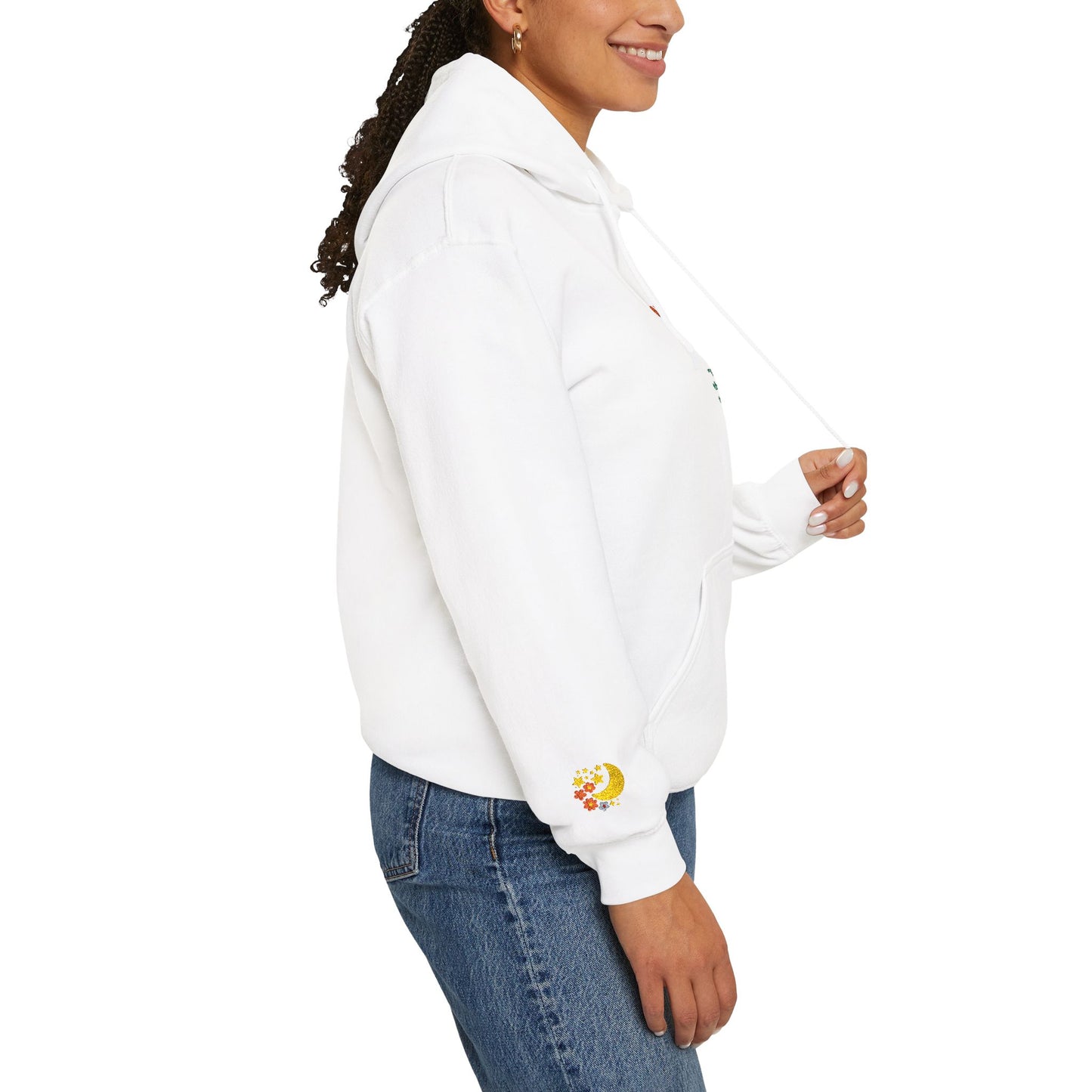 Embroidered Wildflower Hoodie — "Embrace the Glorious Mess"