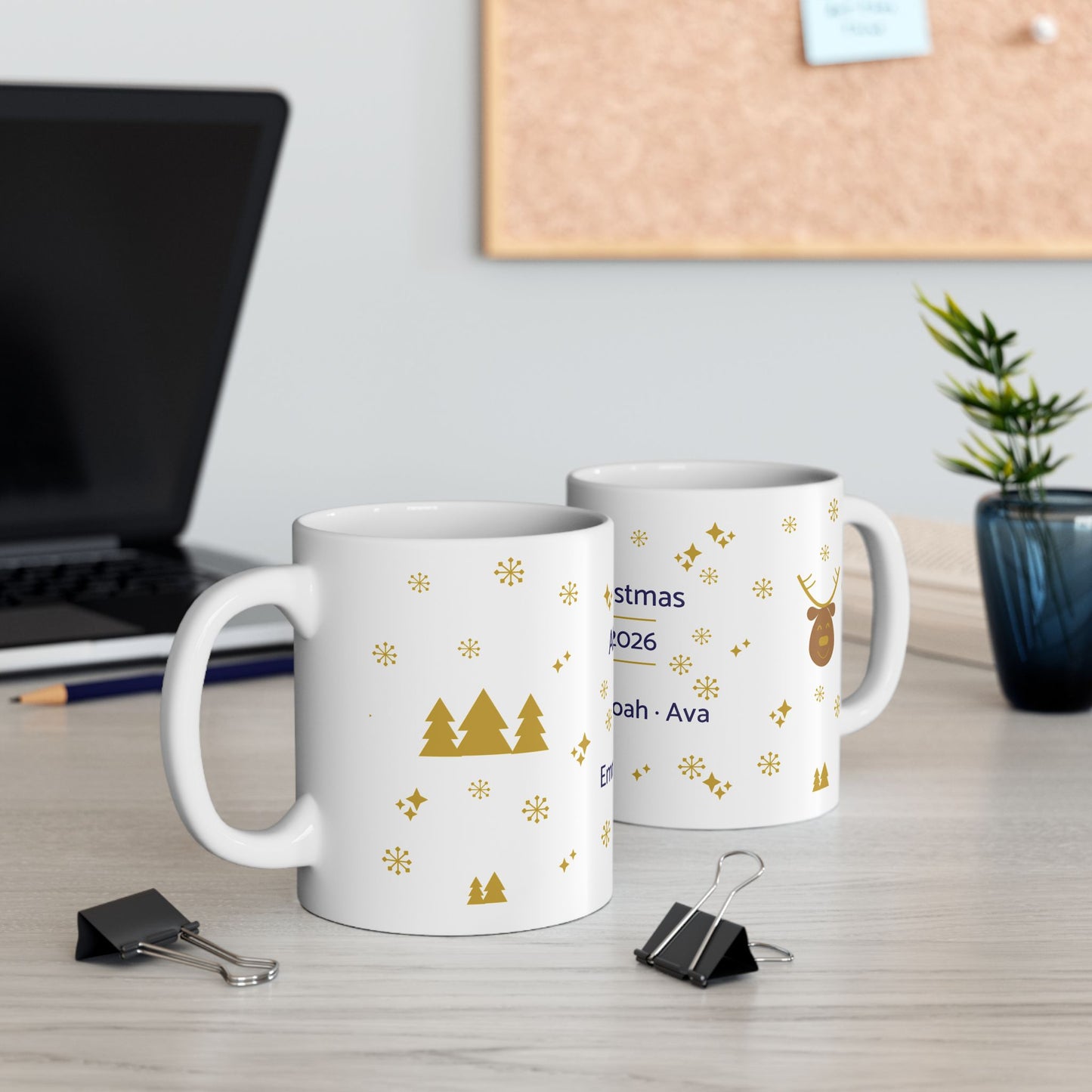 Personalized Abuela Christmas Mug with Grandkids Names — Custom Family Gift