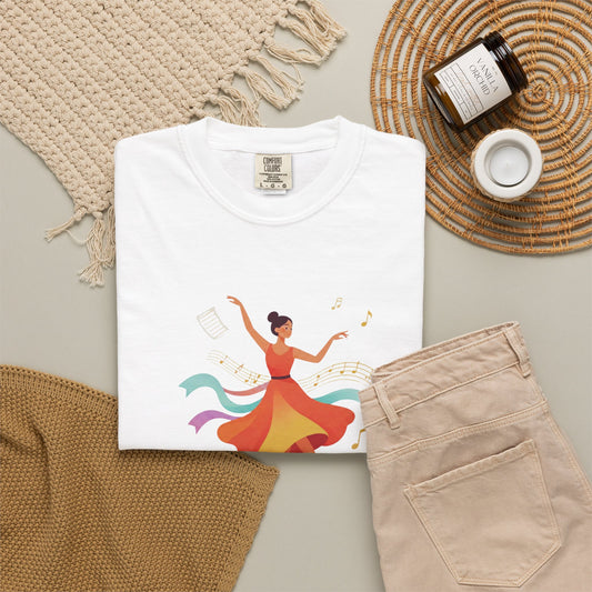 Personalized Dance Tee — Contemporary Dancer Illustration (Add Your Name or Text)