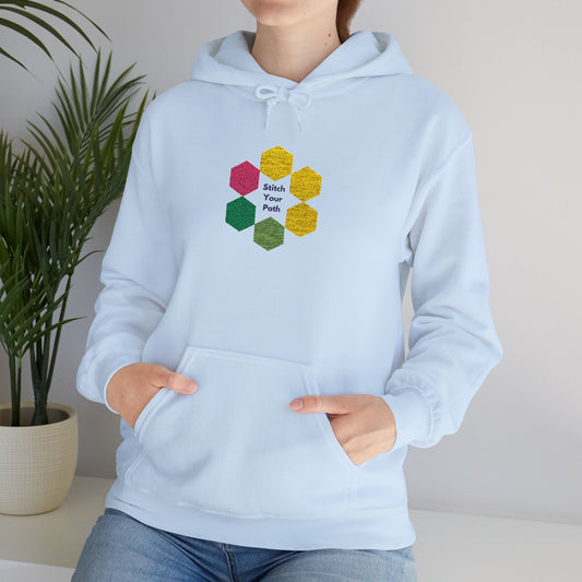 Hexagon Floral Hoodie — "Bloom Where You Are Planted"