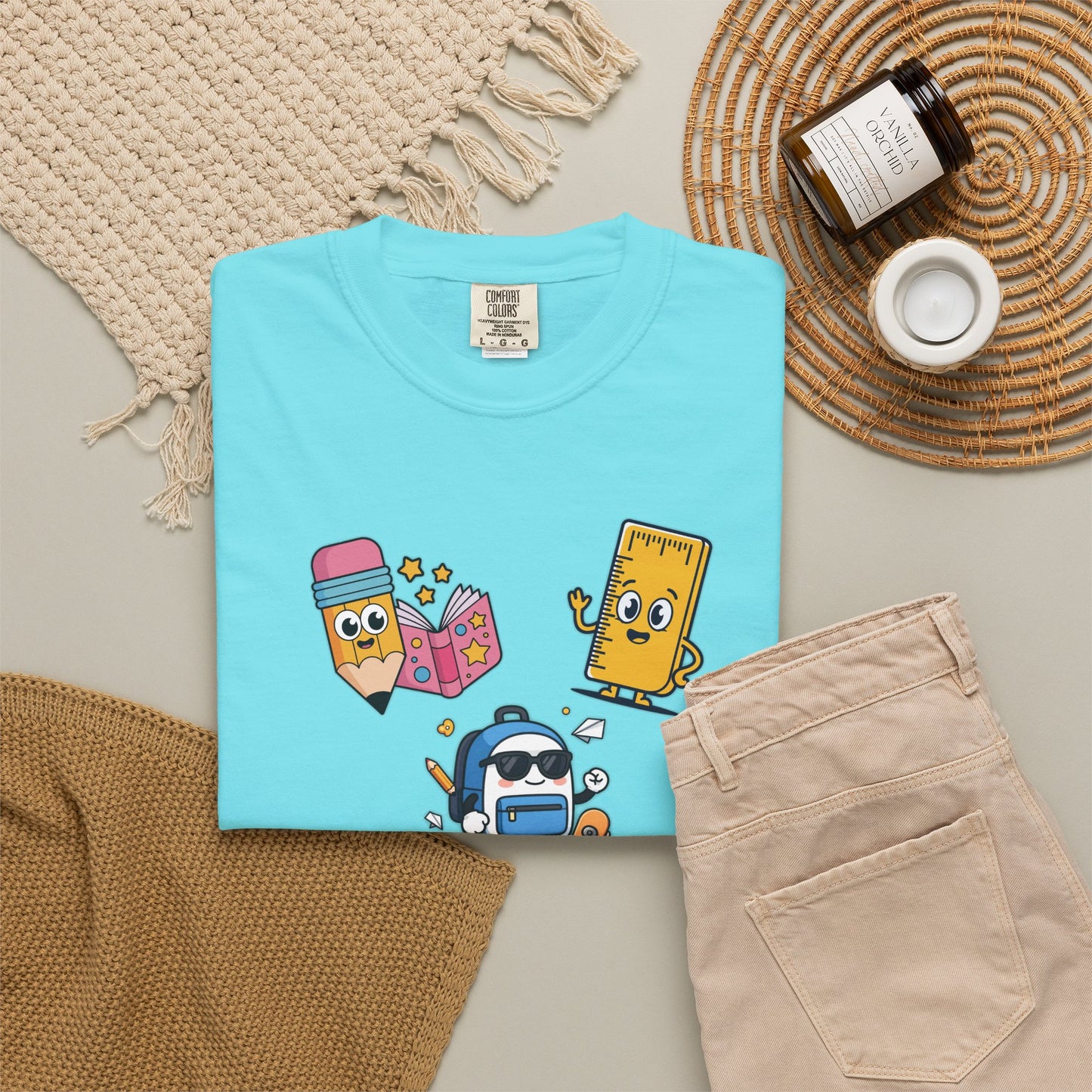 Mrs. Happy Cute Snack Characters T-Shirt